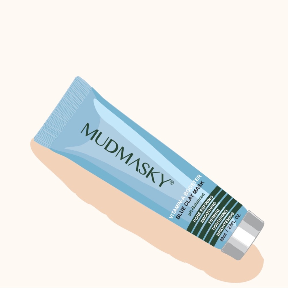 Mudmasky Vitamin-A Booster Clay Mask 60ml/2.0 FL OZ. NEW